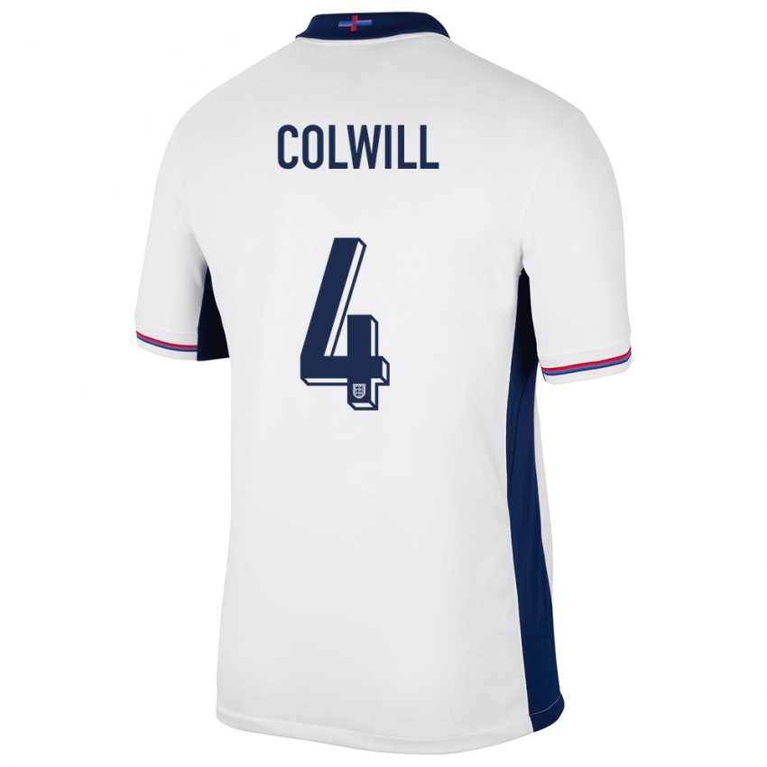 Damen England Levi Colwill #4 Weiß Heimtrikot Trikot 24-26 T-Shirt Österreich