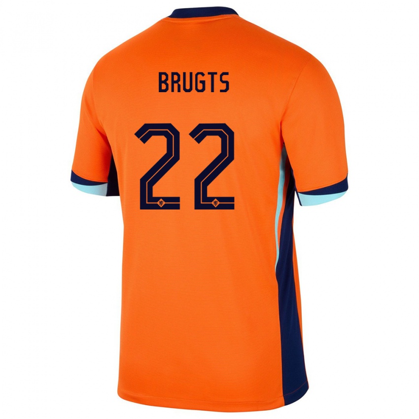 Damen Niederlande Esmee Brugts #22 Orange Heimtrikot Trikot 24-26 T-Shirt Österreich