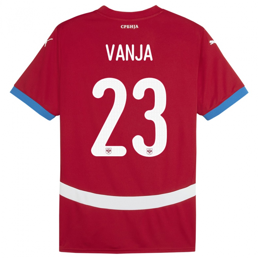 Damen Serbien Vanja Milinkovic-Savic #23 Rot Heimtrikot Trikot 24-26 T-Shirt Österreich