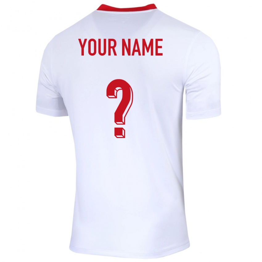 Damen Polen Ihren Namen #0 Weiß Heimtrikot Trikot 24-26 T-Shirt Österreich