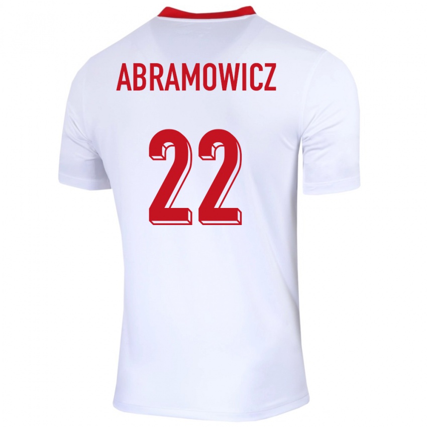 Damen Polen Slawomir Abramowicz #22 Weiß Heimtrikot Trikot 24-26 T-Shirt Österreich