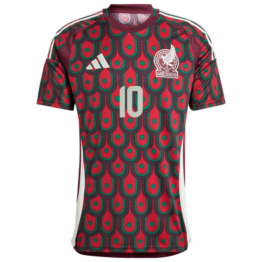 Damen Mexiko Alexis Vega #10 Kastanienbraun Heimtrikot Trikot 24-26 T-Shirt Österreich