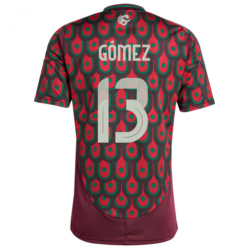 Damen Mexiko Diego Gomez #13 Kastanienbraun Heimtrikot Trikot 24-26 T-Shirt Österreich