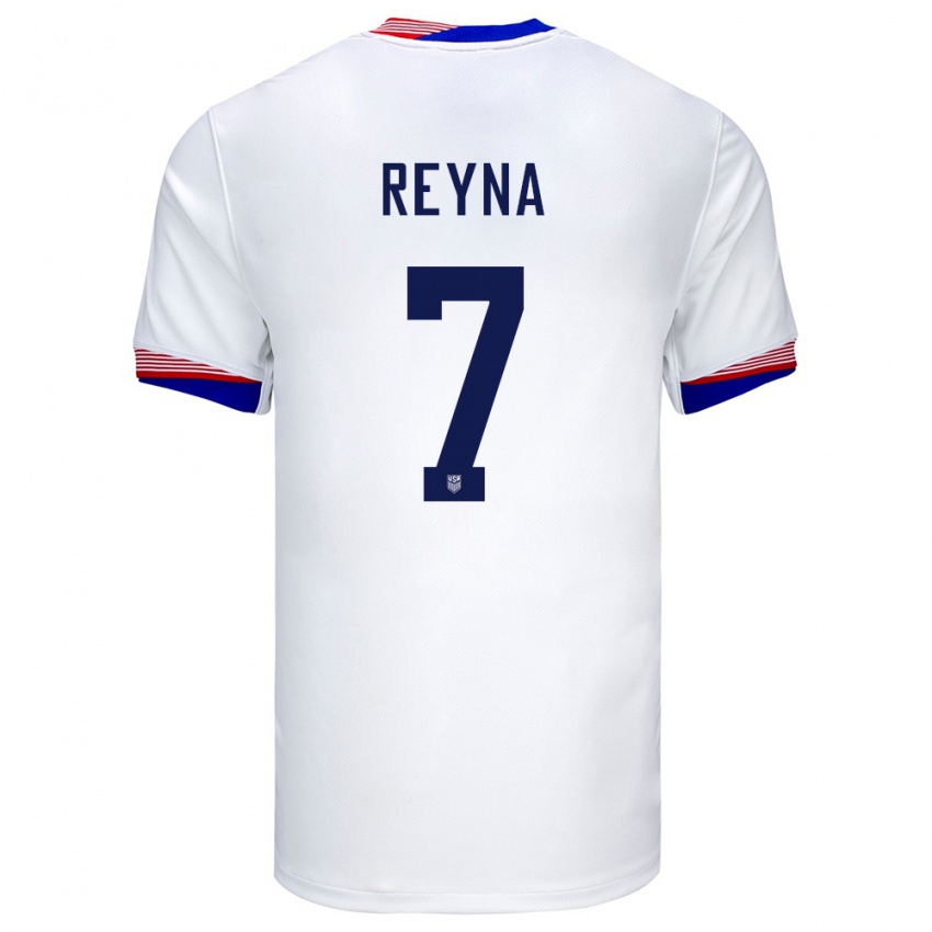 Damen Vereinigte Staaten Giovanni Reyna #7 Weiß Heimtrikot Trikot 24-26 T-Shirt Österreich