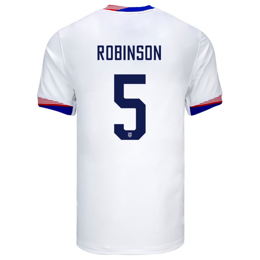 Damen Vereinigte Staaten Antonee Robinson #5 Weiß Heimtrikot Trikot 24-26 T-Shirt Österreich