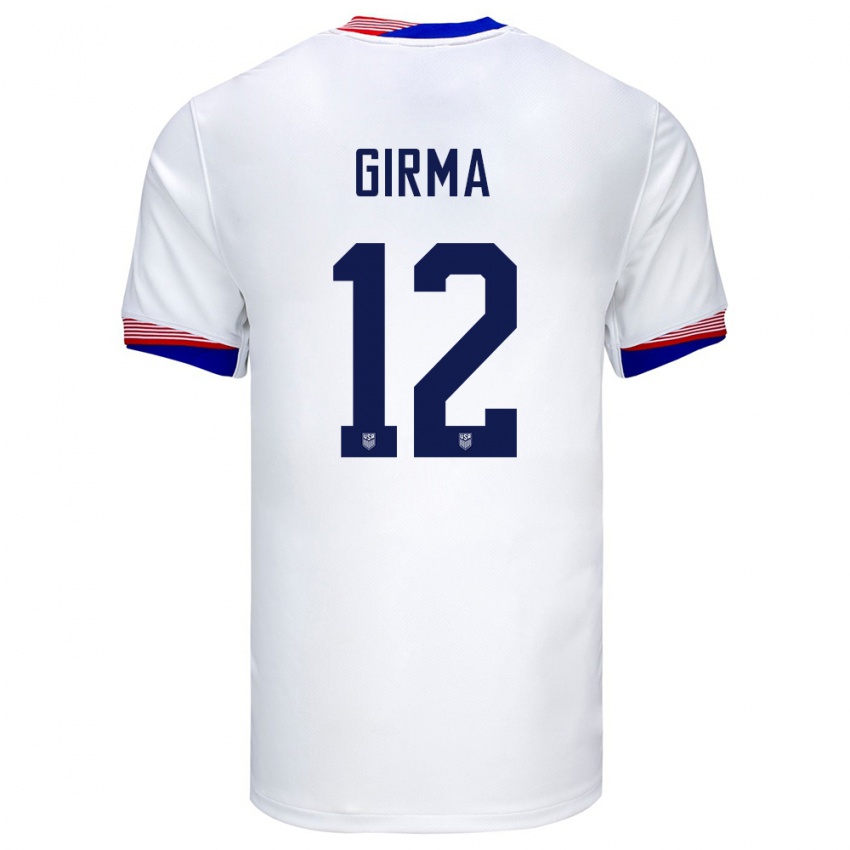 Damen Vereinigte Staaten Naomi Girma #12 Weiß Heimtrikot Trikot 24-26 T-Shirt Österreich