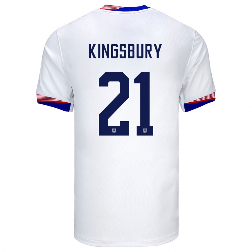 Damen Vereinigte Staaten Aubrey Kingsbury #21 Weiß Heimtrikot Trikot 24-26 T-Shirt Österreich