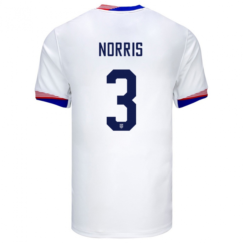 Damen Vereinigte Staaten Nolan Norris #3 Weiß Heimtrikot Trikot 24-26 T-Shirt Österreich