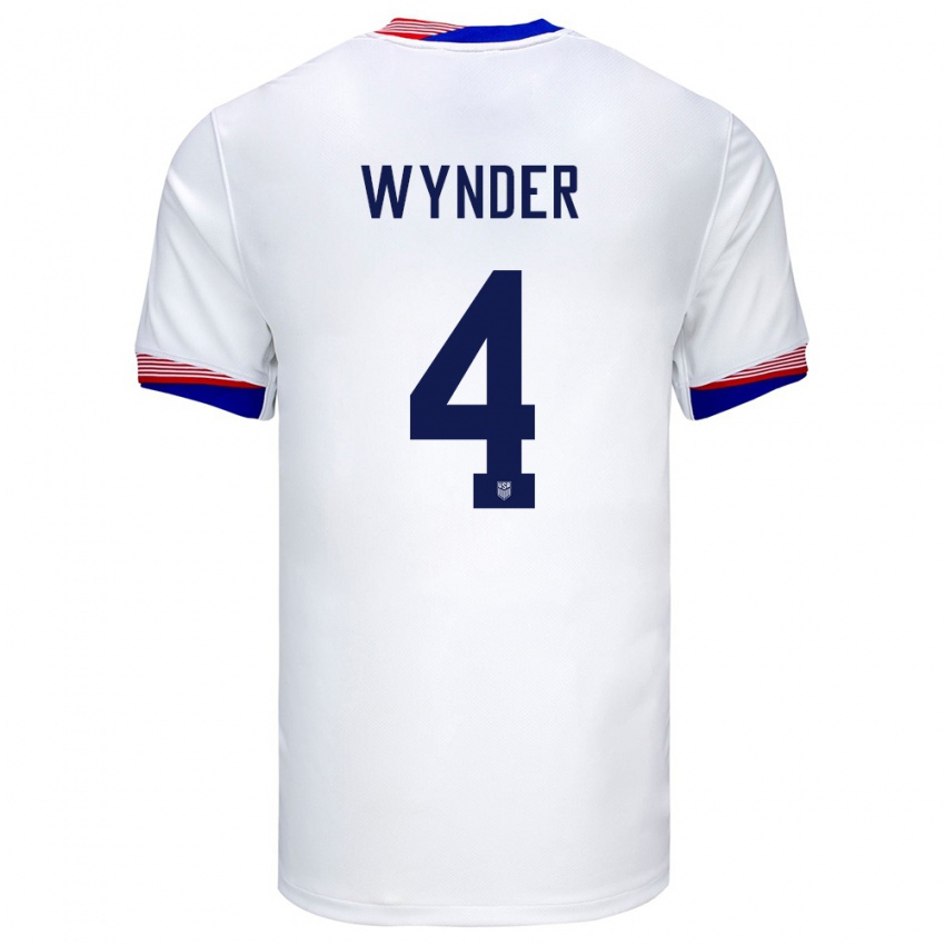 Damen Vereinigte Staaten Joshua Wynder #4 Weiß Heimtrikot Trikot 24-26 T-Shirt Österreich