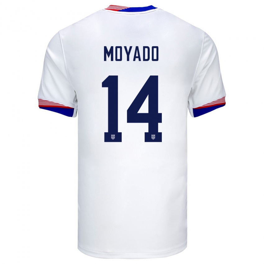 Damen Vereinigte Staaten Bryan Moyado #14 Weiß Heimtrikot Trikot 24-26 T-Shirt Österreich