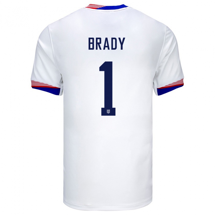 Damen Vereinigte Staaten Chris Brady #1 Weiß Heimtrikot Trikot 24-26 T-Shirt Österreich