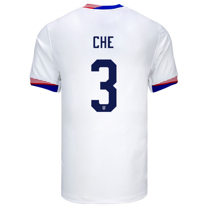 Damen Vereinigte Staaten Justin Che #3 Weiß Heimtrikot Trikot 24-26 T-Shirt Österreich