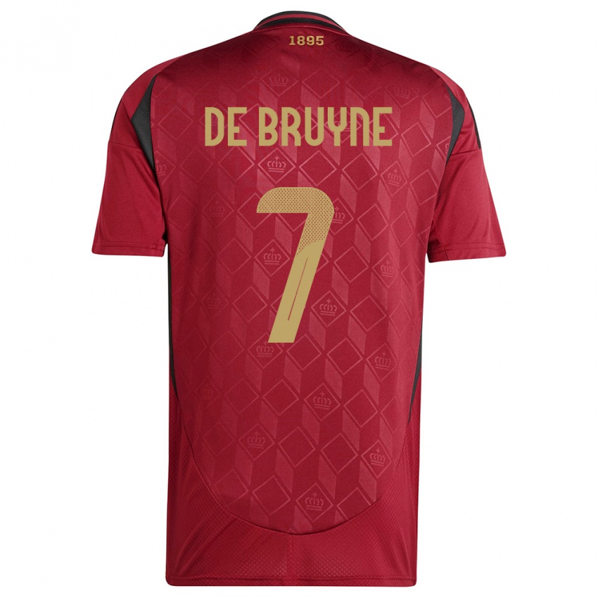 Damen Belgien Kevin De Bruyne #7 Burgund Heimtrikot Trikot 24-26 T-Shirt Österreich