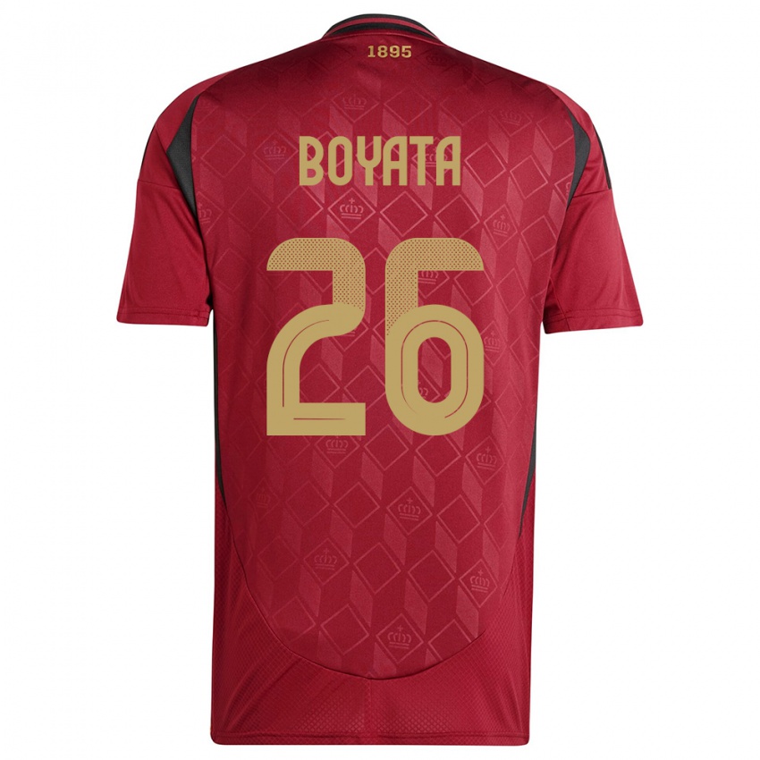 Damen Belgien Dedryck Boyata #26 Burgund Heimtrikot Trikot 24-26 T-Shirt Österreich