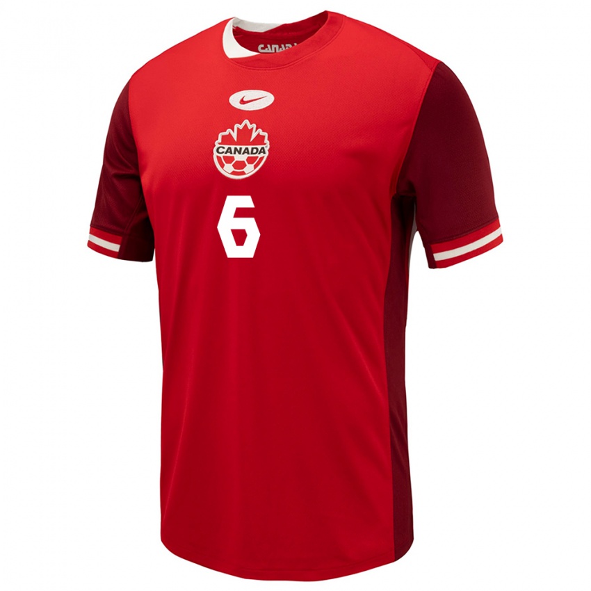 Damen Kanada Samuel Piette #6 Rot Heimtrikot Trikot 24-26 T-Shirt Österreich