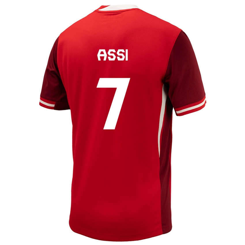 Damen Kanada Jean Aniel Assi #7 Rot Heimtrikot Trikot 24-26 T-Shirt Österreich