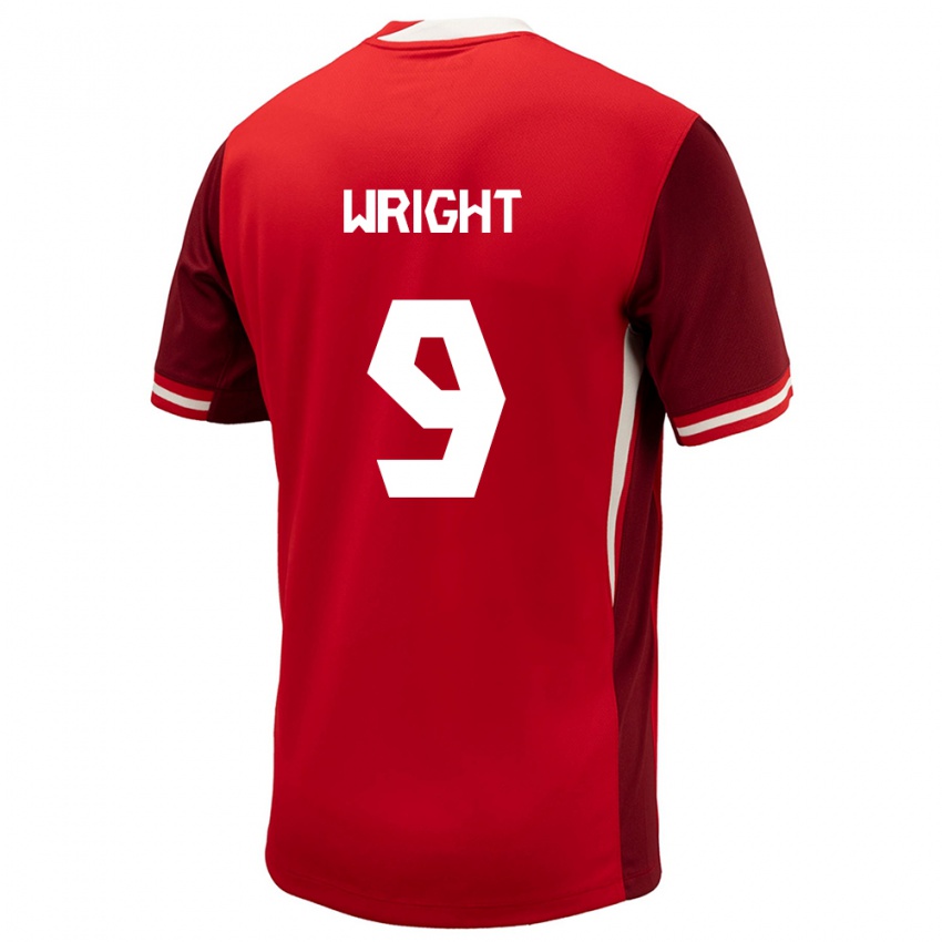 Damen Kanada Lowell Wright #9 Rot Heimtrikot Trikot 24-26 T-Shirt Österreich