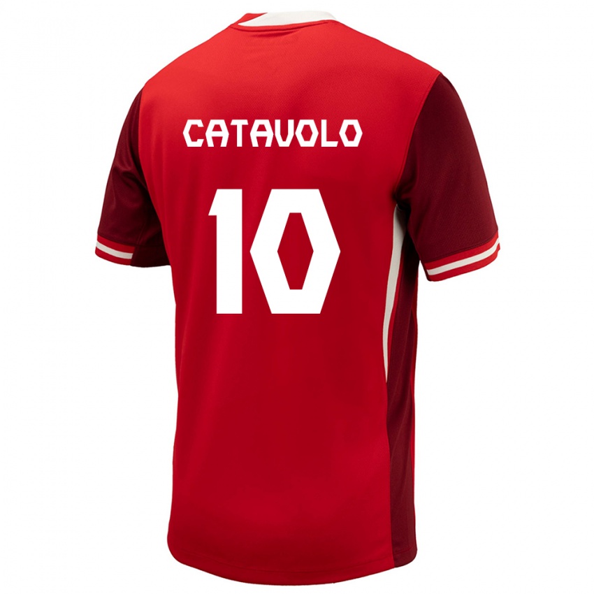 Damen Kanada Matthew Catavolo #10 Rot Heimtrikot Trikot 24-26 T-Shirt Österreich