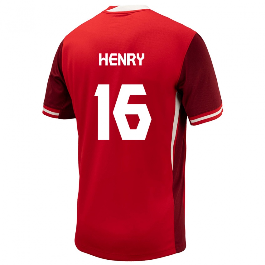 Damen Kanada Mael Henry #16 Rot Heimtrikot Trikot 24-26 T-Shirt Österreich
