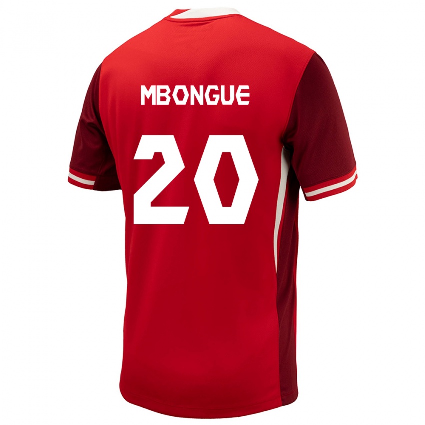 Damen Kanada Hugo Mbongue #20 Rot Heimtrikot Trikot 24-26 T-Shirt Österreich