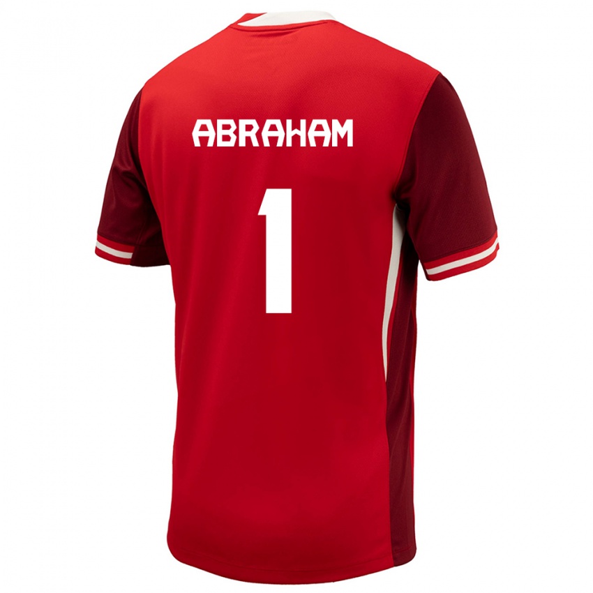 Damen Kanada Nathaniel Abraham #1 Rot Heimtrikot Trikot 24-26 T-Shirt Österreich