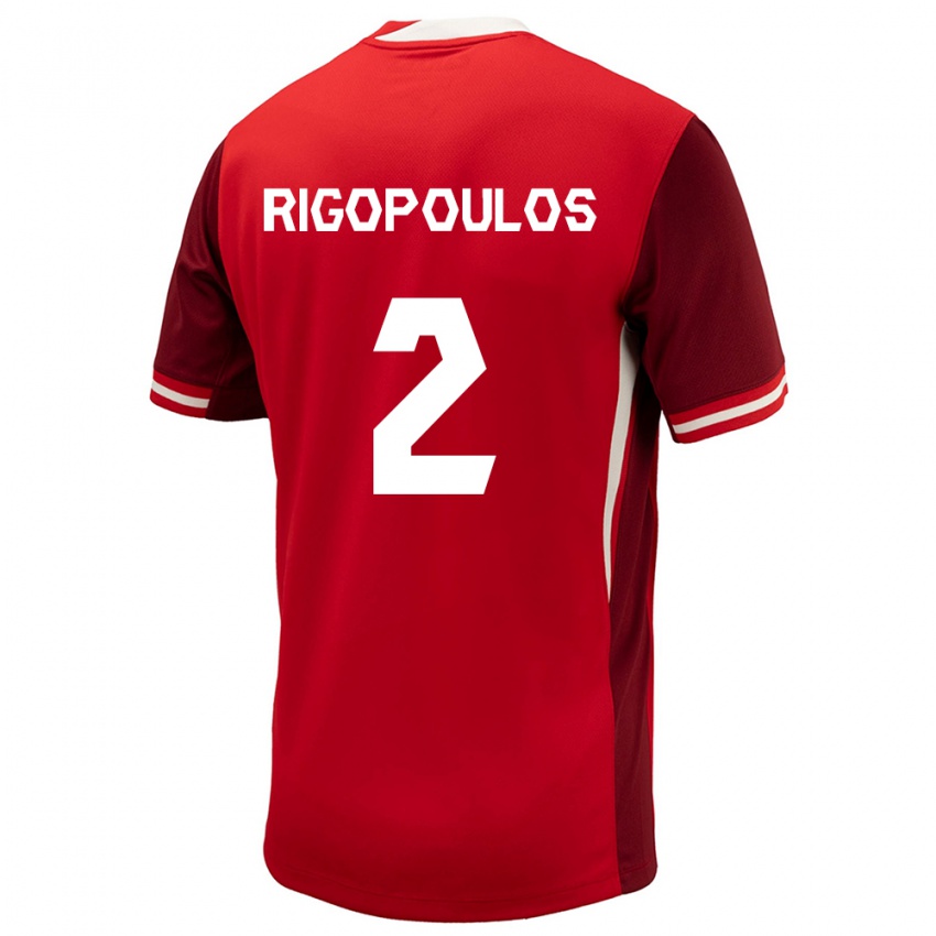 Damen Kanada Theo Rigopoulos #2 Rot Heimtrikot Trikot 24-26 T-Shirt Österreich