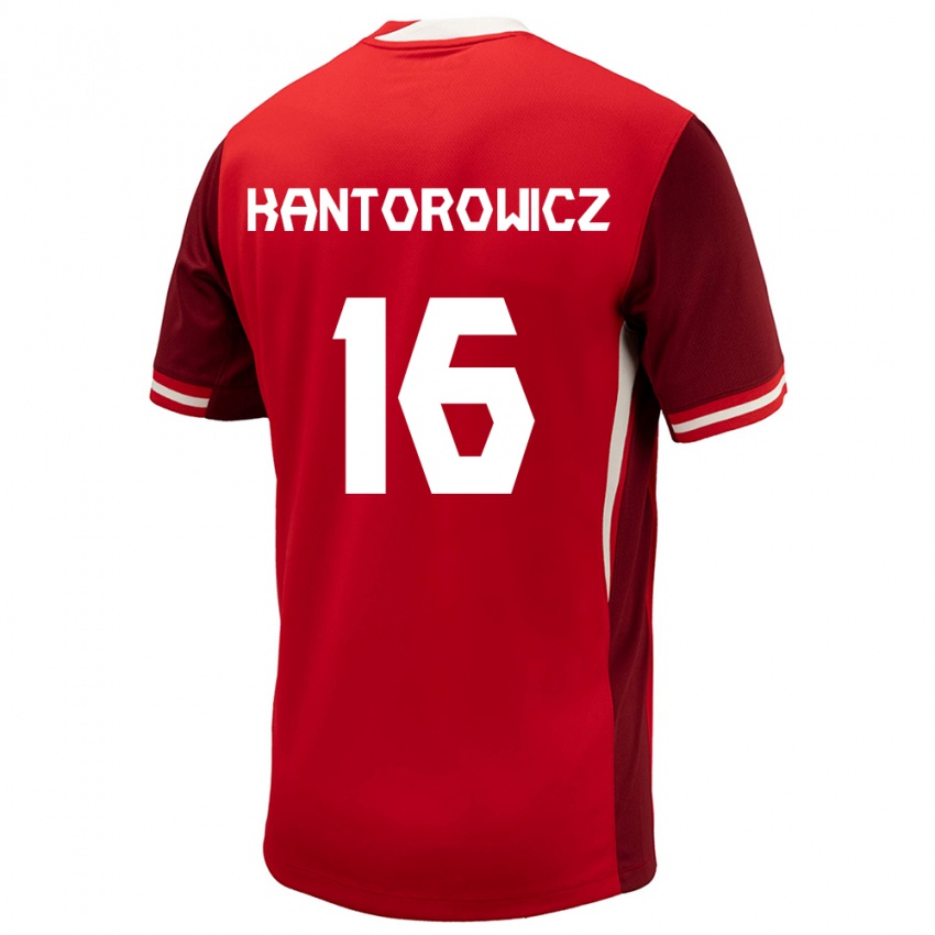 Damen Kanada Dominic Kantorowicz #16 Rot Heimtrikot Trikot 24-26 T-Shirt Österreich