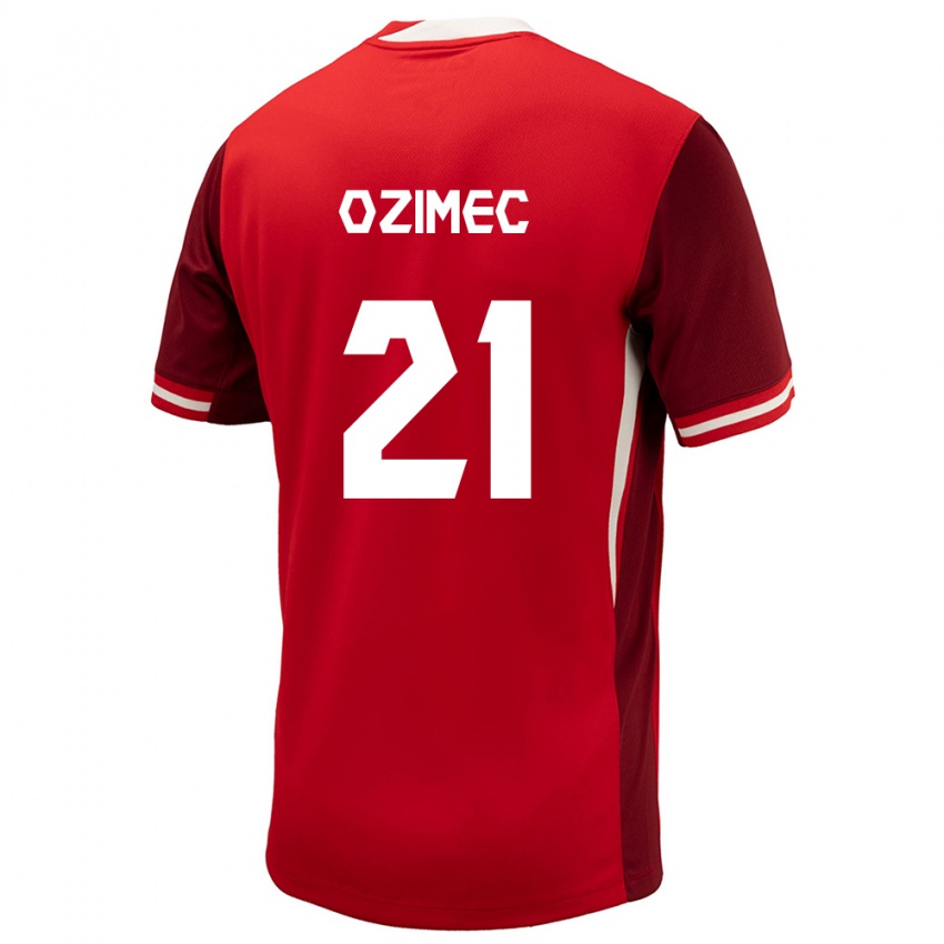 Damen Kanada Lucas Ozimec #21 Rot Heimtrikot Trikot 24-26 T-Shirt Österreich
