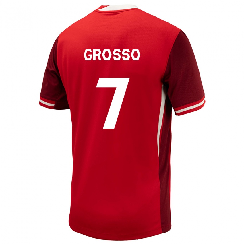 Damen Kanada Julia Grosso #7 Rot Heimtrikot Trikot 24-26 T-Shirt Österreich