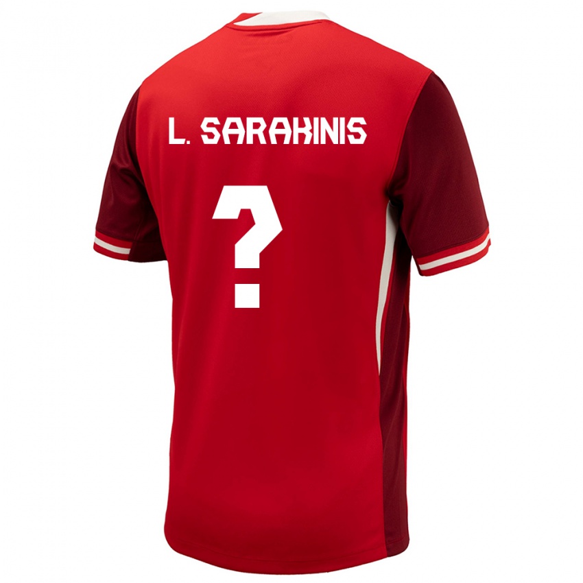 Damen Kanada Lucas Sarakinis #0 Rot Heimtrikot Trikot 24-26 T-Shirt Österreich