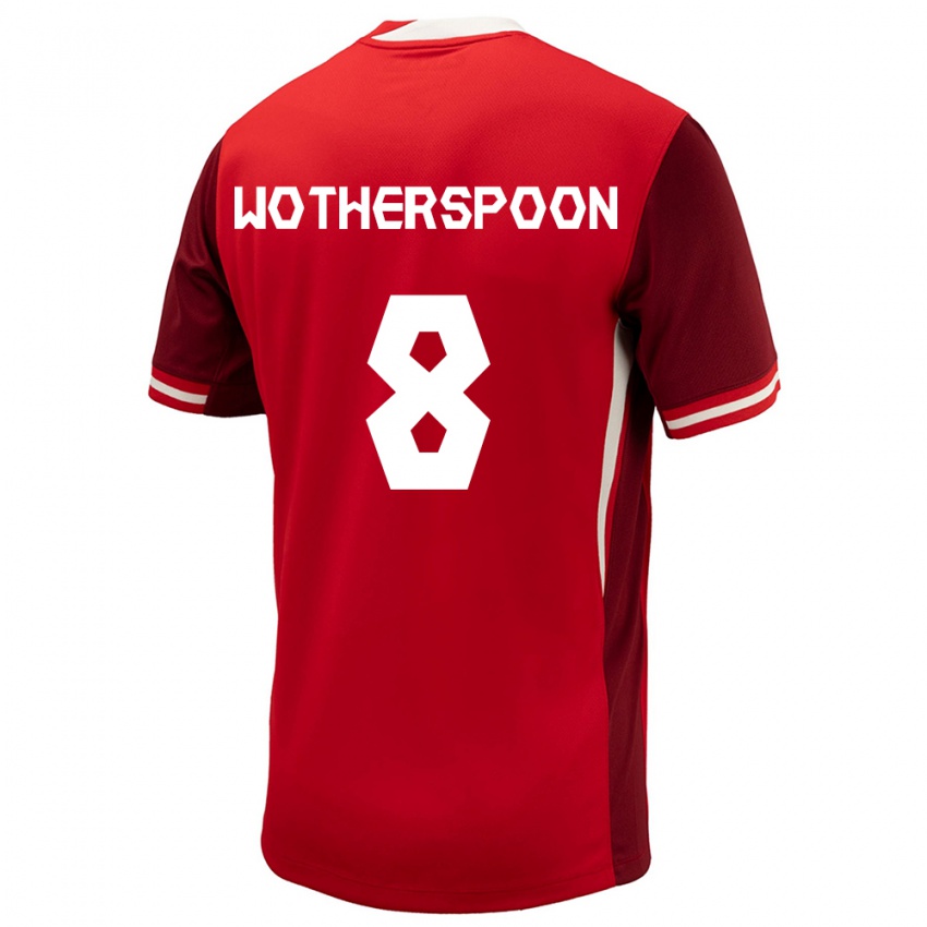 Damen Kanada David Wotherspoon #8 Rot Heimtrikot Trikot 24-26 T-Shirt Österreich