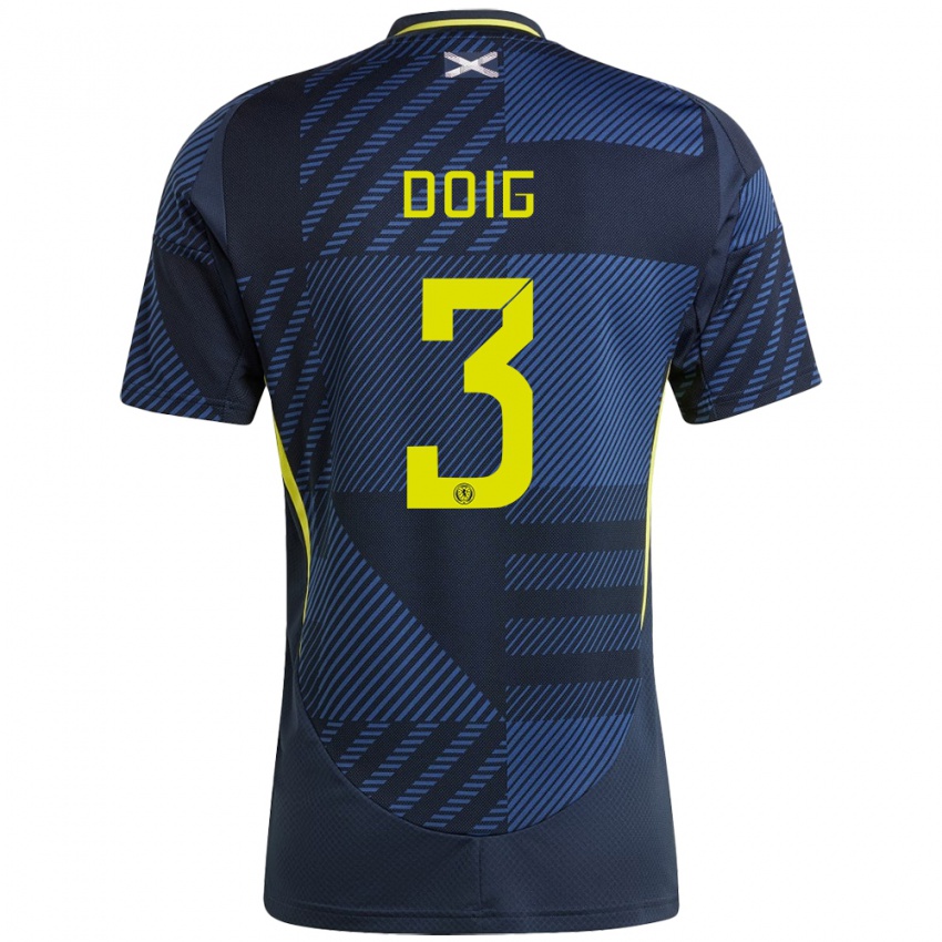Damen Schottland Josh Doig #3 Dunkelblau Heimtrikot Trikot 24-26 T-Shirt Österreich