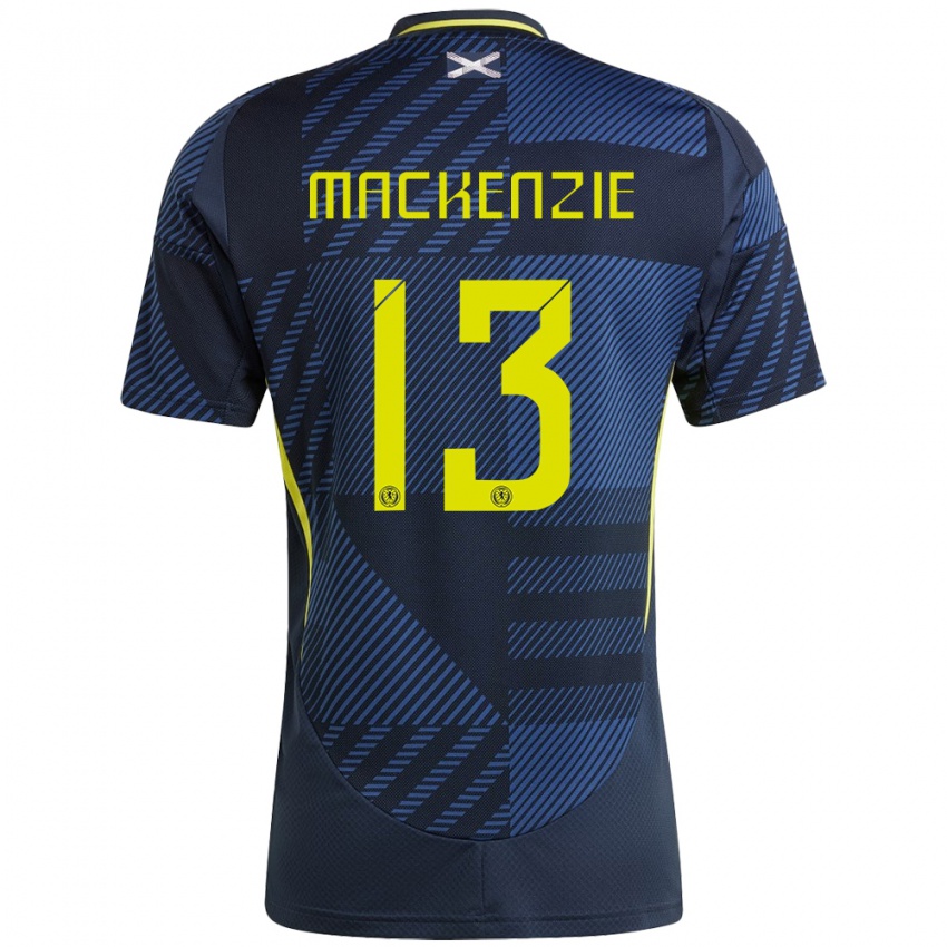 Damen Schottland Zander Mackenzie #13 Dunkelblau Heimtrikot Trikot 24-26 T-Shirt Österreich