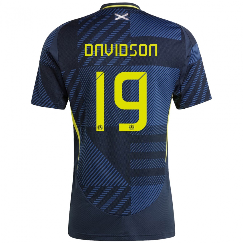 Damen Schottland Lauren Davidson #19 Dunkelblau Heimtrikot Trikot 24-26 T-Shirt Österreich