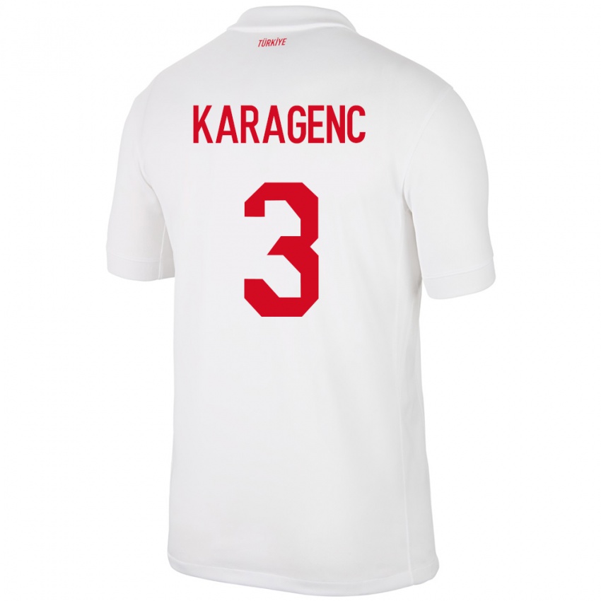 Damen Türkei Didem Karagenç #3 Weiß Heimtrikot Trikot 24-26 T-Shirt Österreich