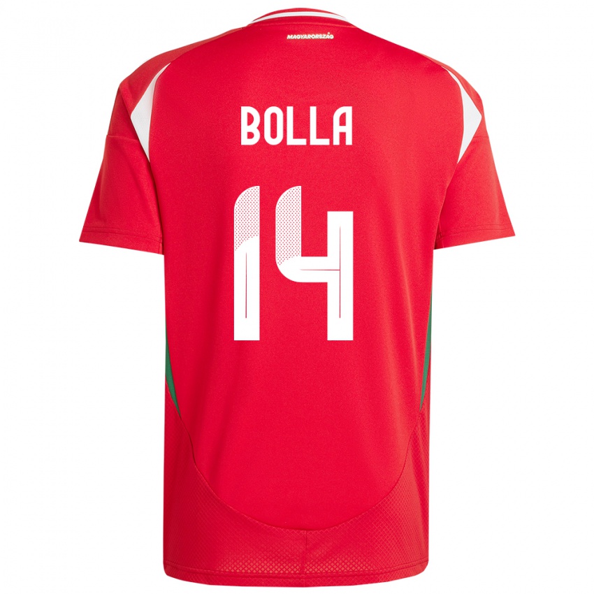 Damen Ungarn Bendegúz Bolla #14 Rot Heimtrikot Trikot 24-26 T-Shirt Österreich