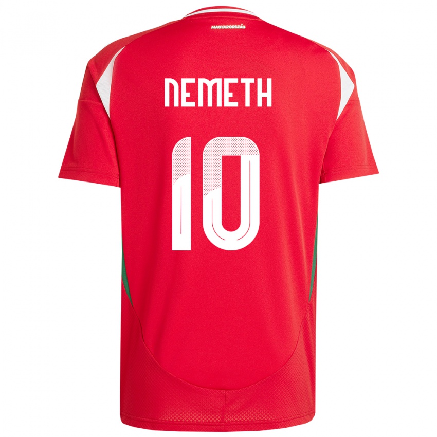 Damen Ungarn Hunor Németh #10 Rot Heimtrikot Trikot 24-26 T-Shirt Österreich