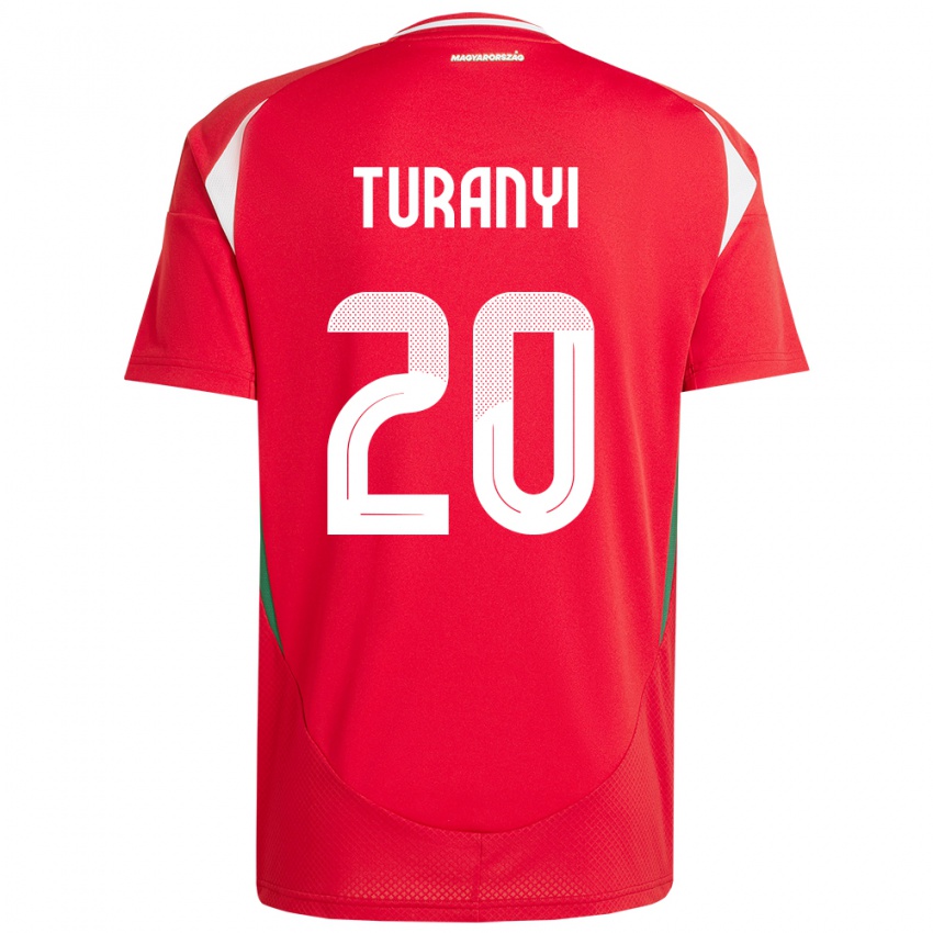 Damen Ungarn Lilla Turányi #20 Rot Heimtrikot Trikot 24-26 T-Shirt Österreich