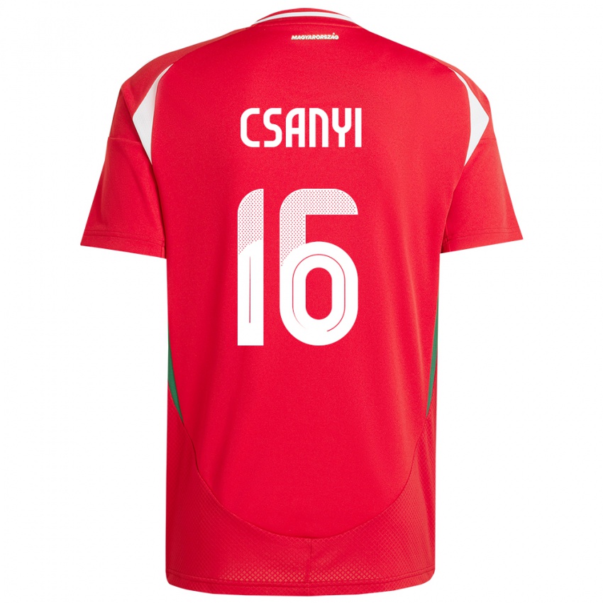 Damen Ungarn Diána Csányi #16 Rot Heimtrikot Trikot 24-26 T-Shirt Österreich