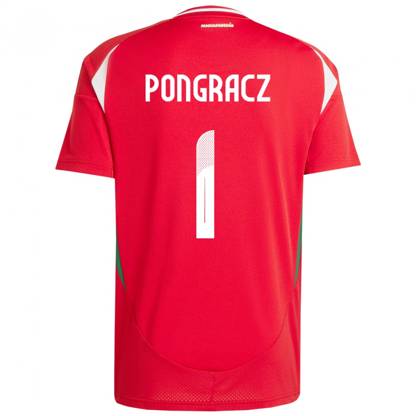 Damen Ungarn Agness Pongracz #1 Rot Heimtrikot Trikot 24-26 T-Shirt Österreich