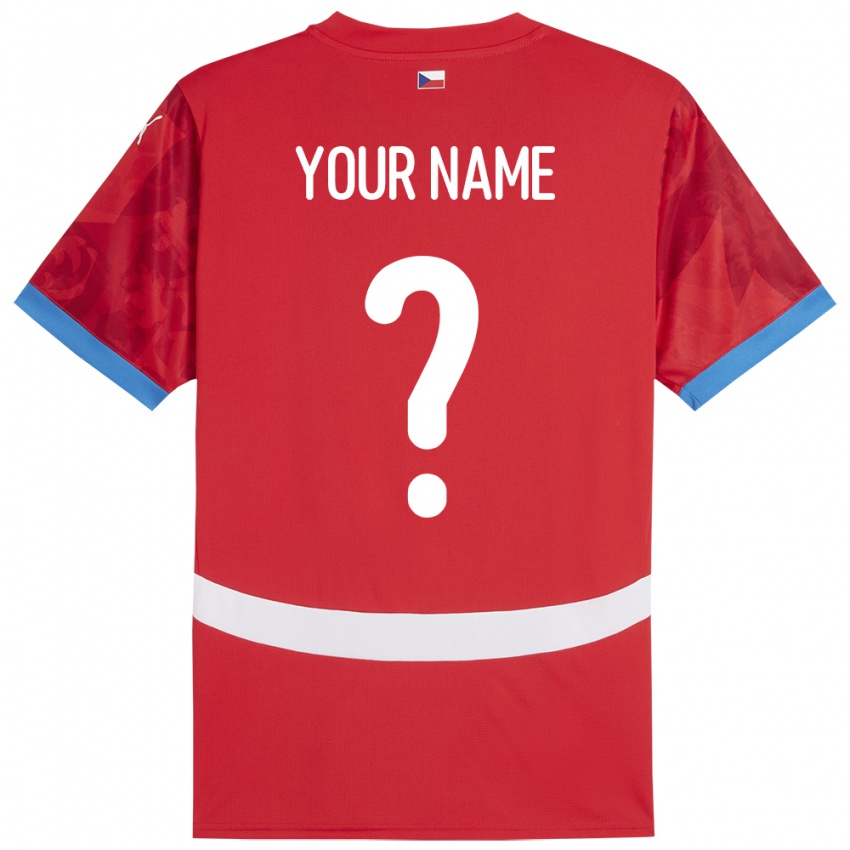 Damen Tschechien Ihren Namen #0 Rot Heimtrikot Trikot 24-26 T-Shirt Österreich