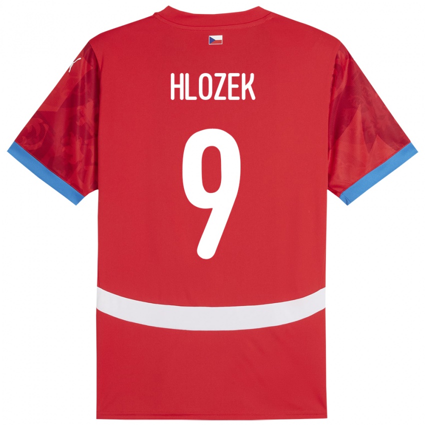 Damen Tschechien Adam Hlozek #9 Rot Heimtrikot Trikot 24-26 T-Shirt Österreich