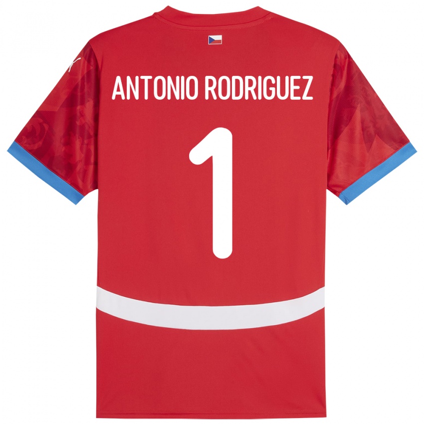 Damen Tschechien Pedro Antonio Rodriguez #1 Rot Heimtrikot Trikot 24-26 T-Shirt Österreich