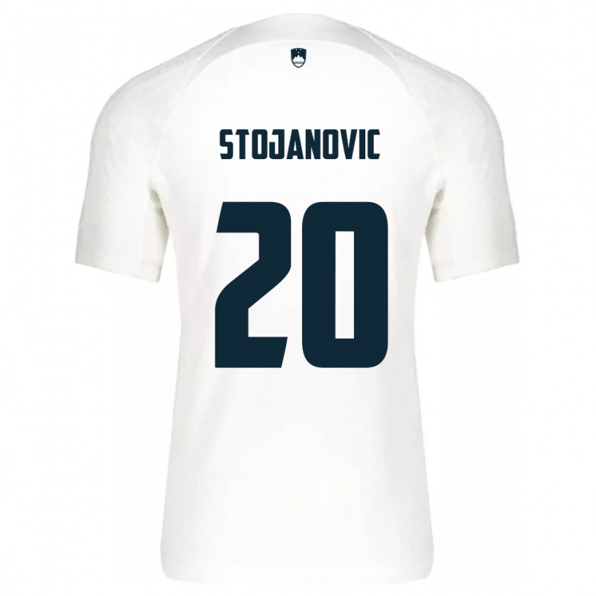 Damen Slowenien Petar Stojanović #20 Weiß Heimtrikot Trikot 24-26 T-Shirt Österreich