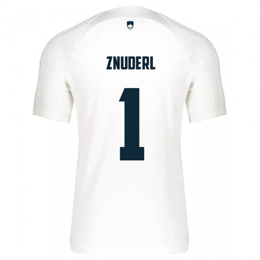 Damen Slowenien Tai Znuderl #1 Weiß Heimtrikot Trikot 24-26 T-Shirt Österreich