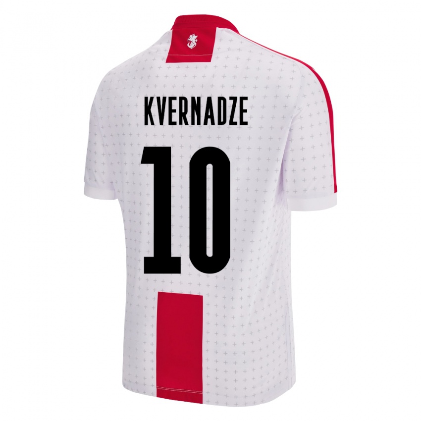 Damen Georgien Giorgi Kvernadze #10 Weiß Heimtrikot Trikot 24-26 T-Shirt Österreich