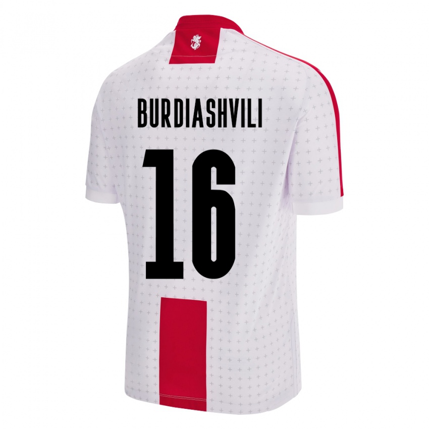 Damen Georgien Beka Burdiashvili #16 Weiß Heimtrikot Trikot 24-26 T-Shirt Österreich