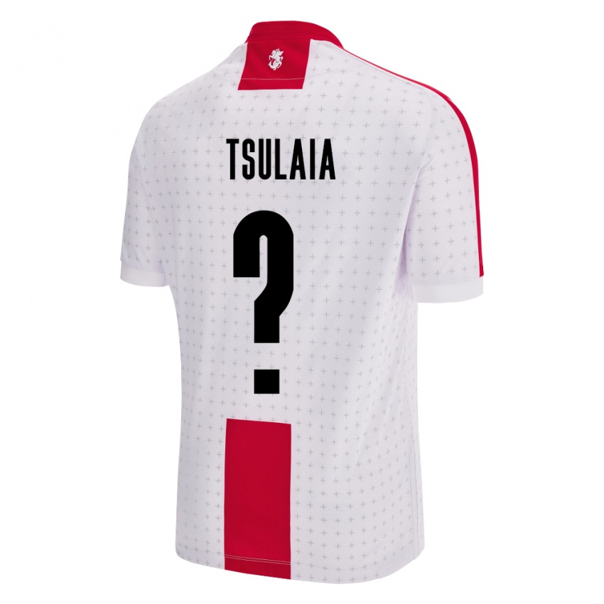 Damen Georgien Luka Tsulaia #0 Weiß Heimtrikot Trikot 24-26 T-Shirt Österreich