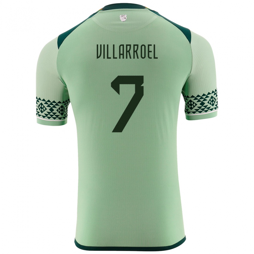 Damen Bolivien Miguel Villarroel #7 Hellgrün Heimtrikot Trikot 24-26 T-Shirt Österreich