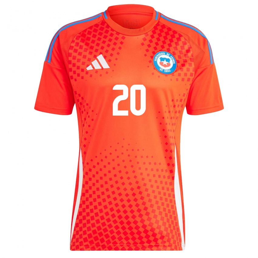 Damen Chile Paloma Bustamante #20 Rot Heimtrikot Trikot 24-26 T-Shirt Österreich